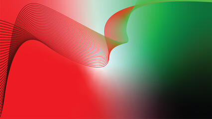 black red white green abstract tech wavy lines gradient background 