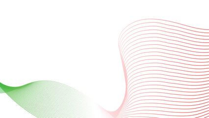 green red white abstract tech wavy lines gradient background  © Dipak