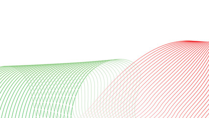 green red white abstract tech wavy lines gradient background  © Dipak