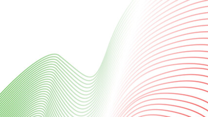 green red white abstract tech wavy lines gradient background  © Dipak