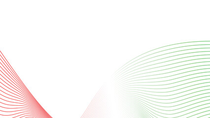 green red white abstract tech wavy lines gradient background  © Dipak