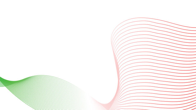 green red white abstract tech wavy lines gradient background 
