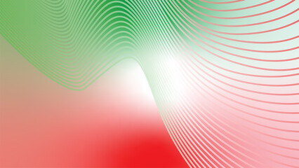 green red white abstract tech wavy lines gradient background 