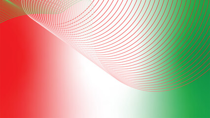 green red white abstract tech wavy lines gradient background  © Dipak