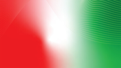 green red white abstract tech wavy lines gradient background  © Dipak