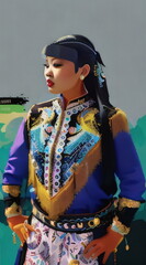 woman in traditional clothing
