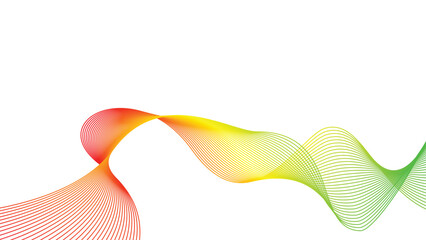 green red yellow abstract tech wavy lines gradient background isolated