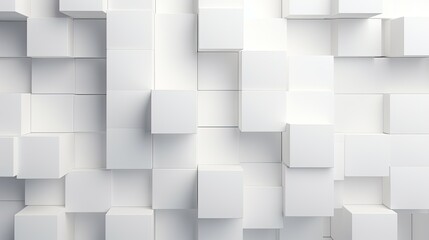 Shifted White Cube Boxes: Random Background Wallpaper