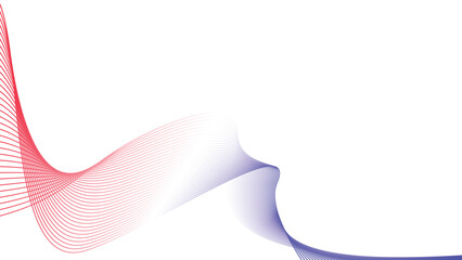 blue white red flag abstract tech wavy lines background isolated