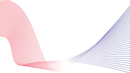 blue white red flag abstract tech wavy lines background isolated
