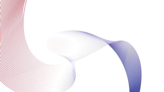 blue white red flag abstract tech wavy lines background isolated