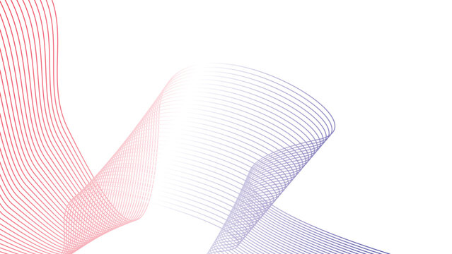 blue white red flag abstract tech wavy lines background isolated