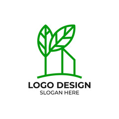 The logo design concept merges the letter 