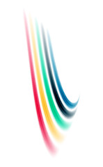 A vibrant and playful design featuring rainbow-color lines arranged in a dynamic composition, perfect for adding a pop of color to any project