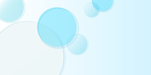 Cosmetic product display background with blue glass in top view. design of circular glass disks for packaging presentation. vector design.