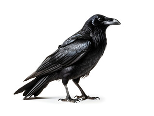 Obraz premium A crow is a bird of the genus Corvus. It's a large black bird with a loud. The word 