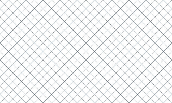Rhombus geometric argyle seamless pattern with dotted line. Vector Repeating Textures.