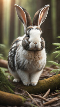 Rabbit with cute face