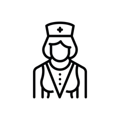 Black line icon for nursing 