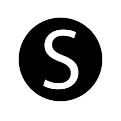 Minimal Innovative Initial NS logo and SN logo. Letter S NS SN creative elegant Monogram. Premium Business S logo icon. White color on black background,