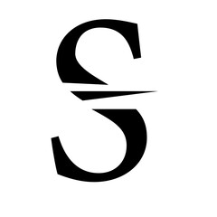 Minimal Innovative Initial NS logo and SN logo. Letter S NS SN creative elegant Monogram. Premium Business S logo icon. White color on black background,