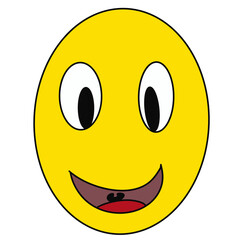 simple and unique animated cartoon face icon