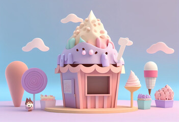  cute shop. created with Generative AI technology.