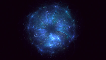 Obraz premium 3D rendering abstract fractal light background