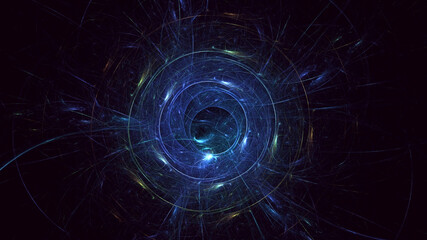 3D rendering abstract round light background