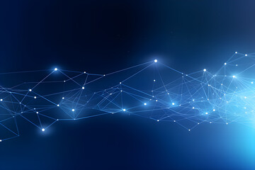 Abstract background connected dot and line for cyber technology futuristic. Global network connection concept. Generative AI.