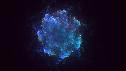 3D rendering abstract fantasy light fractal background