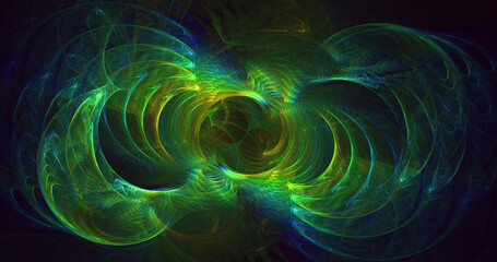 3D rendering abstract fractal light background