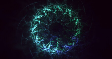 3D rendering abstract round hole light background