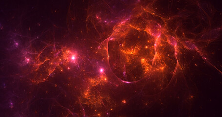 Obraz premium 3D rendering abstract fractal light background