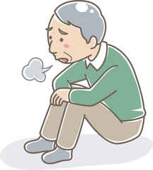 孤立感を感じている高齢男性