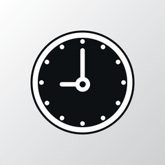 Simple  Clock Icon. Vector Clock