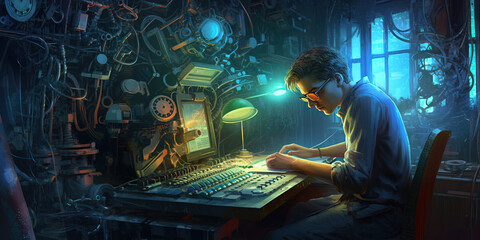 Prompt engineer workin with artificlal intelligence