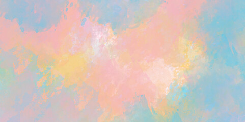 Abstract gradient colorful watercolor background on white paper texture. Abstract banner and canvas design, texture of watercolor.