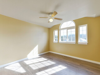 Modern residential empty bedroom interior