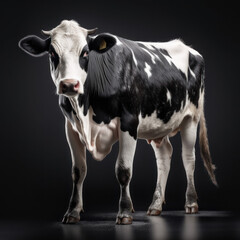 Krowa, lustracja, wygenerowane przez AI, - obrazy, fototapety, plakaty