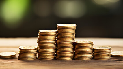 stack of coins for saving or investment