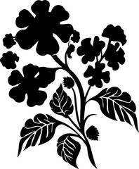 Silhouette flower plant vector images