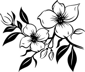 Silhouette flower plant vector images