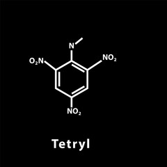 structure formula chemical flat style illustration