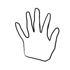 hand sign isolated on white