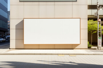 真っ白な壁面看板