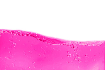 pink water drops on white
