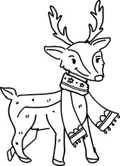 Deer Christmas Sketch