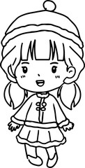 Christmas girl Sketch