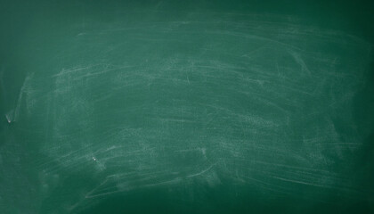 Texture of chalk on green blackboard or chalkboard background. School education board, dark wall backdrop or learning concept.